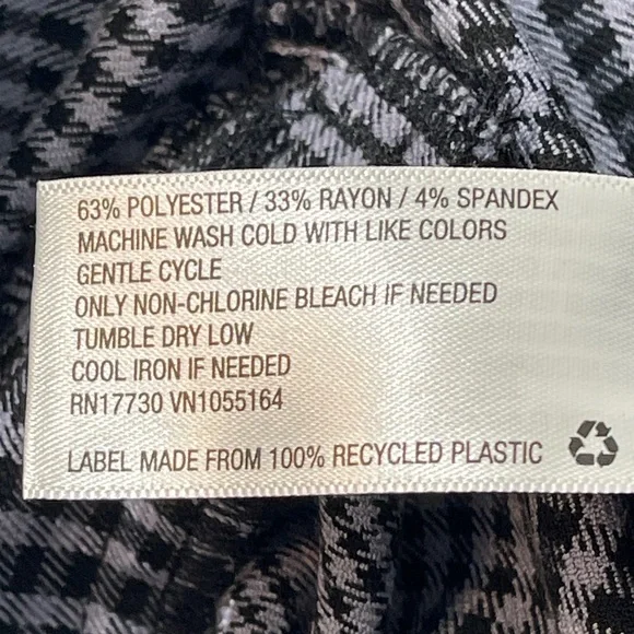 A New Day Black and White Plaid Trousers CROPPED WOMENS SIZE 6 - Picture 7 of 8